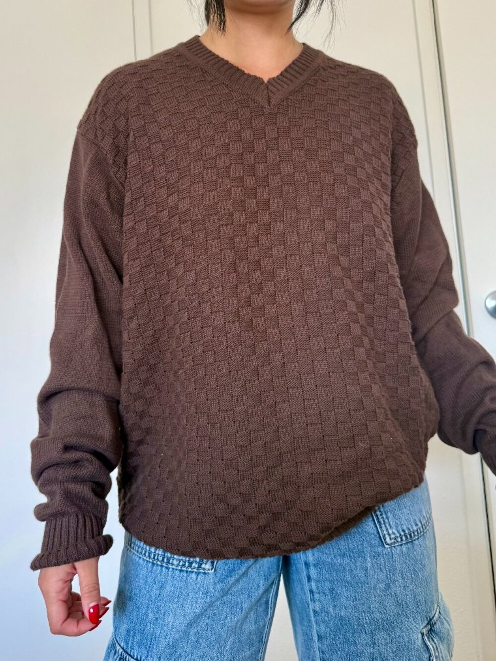 vintage geoffrey beene brown sweater
